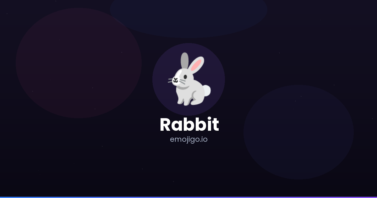 🐇 Rabbit Emoji Meaning - Copy & Paste