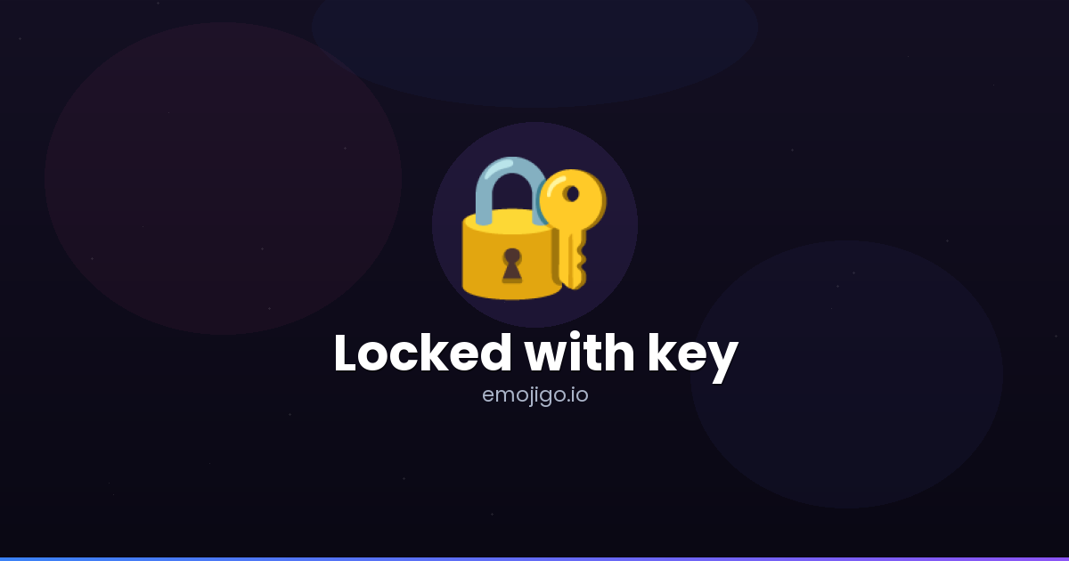Key Risk Library Emoji π Locked with key Emoji Meaning - Copy & Paste