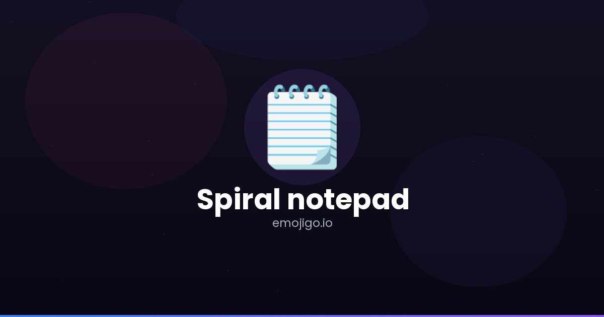 🗒️ Spiral notepad Emoji Meaning - Copy & Paste