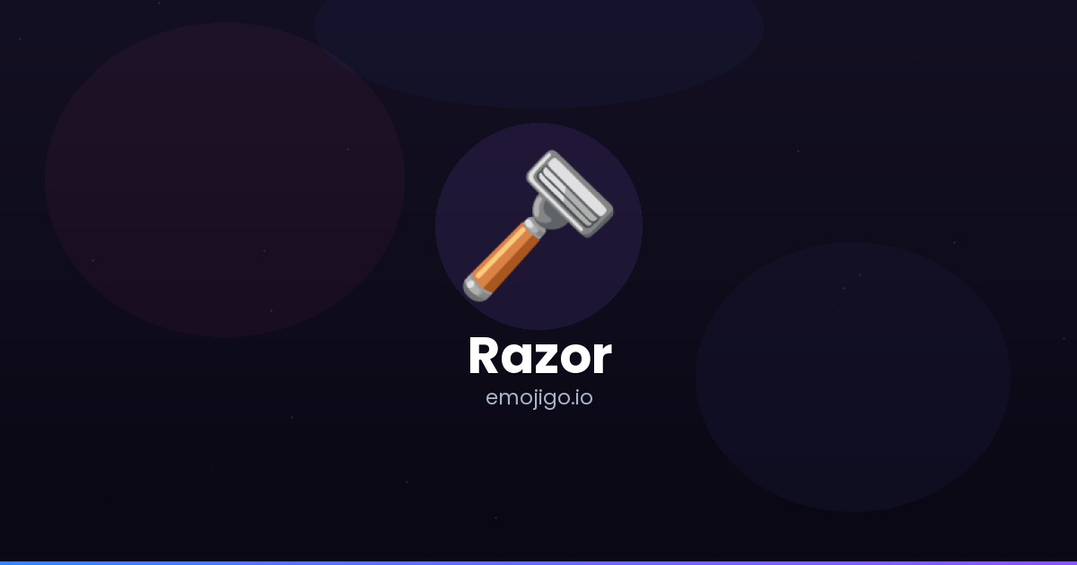 Straight Razor Emoji πͺ Razor Emoji Meaning - Copy & Paste