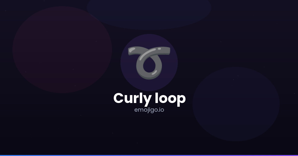 Curly loop Emoji Meaning - Copy & Paste