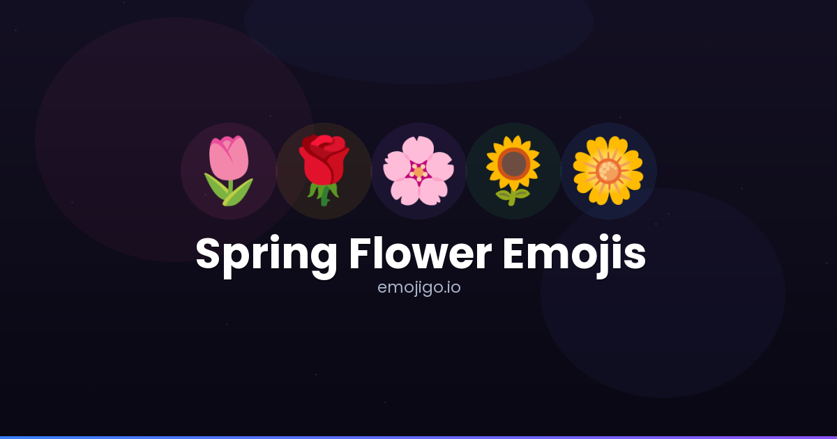 🌷🌹 Spring Flower Emojis - Copy & Share