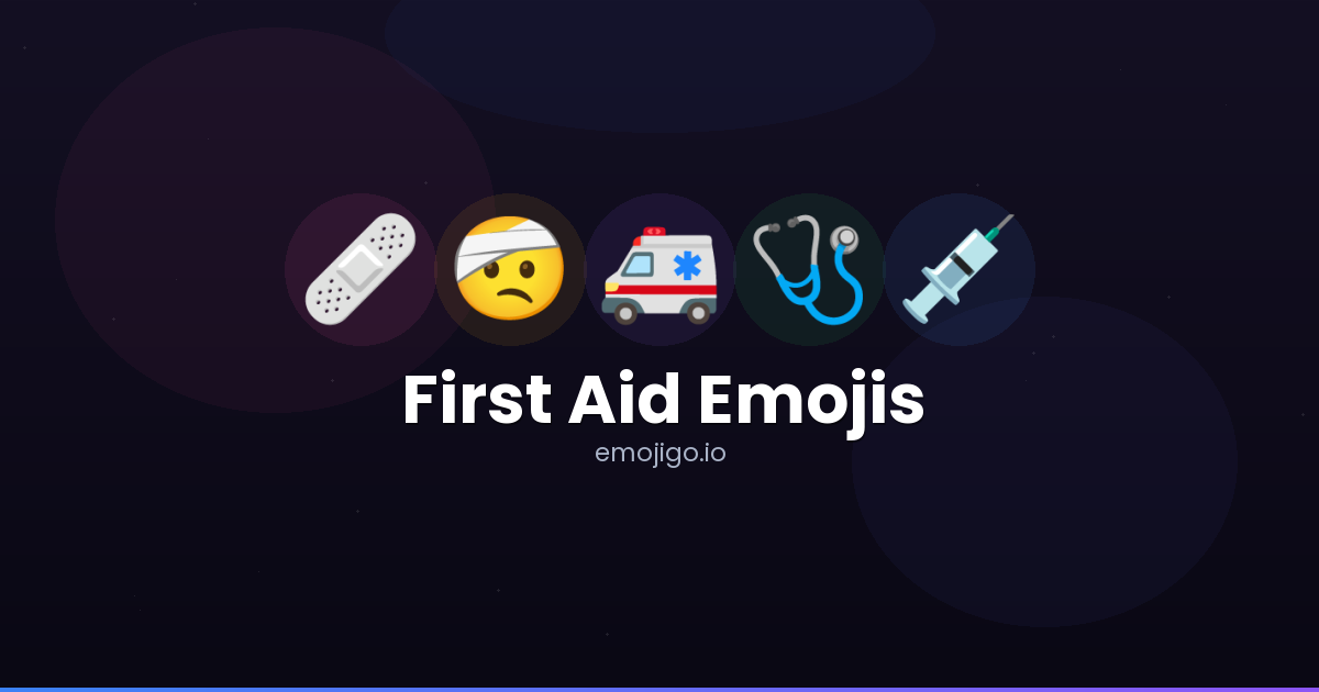 🩹🤕 First Aid Emojis - Copy & Share