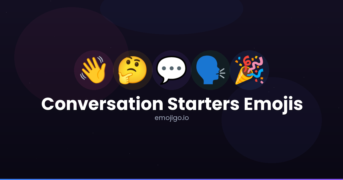 Emogie Convocation 👋🤔 Conversation Starters Emojis - Copy & Share