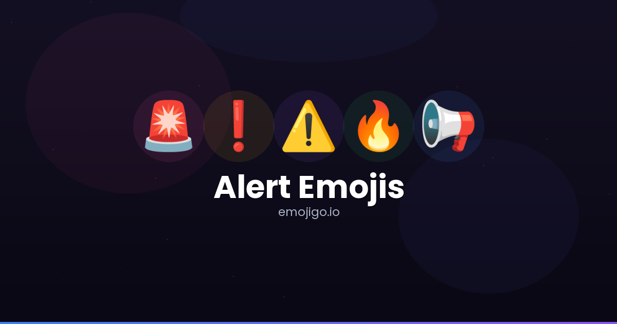 🚨 Alert Emojis - Copy & Share