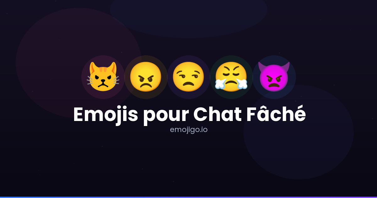 😾😠 Emojis pour Chat Fâché - Copier & Partager